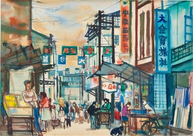Shiy De-Jinn 席德進 | Taipei streetscape 台北街景