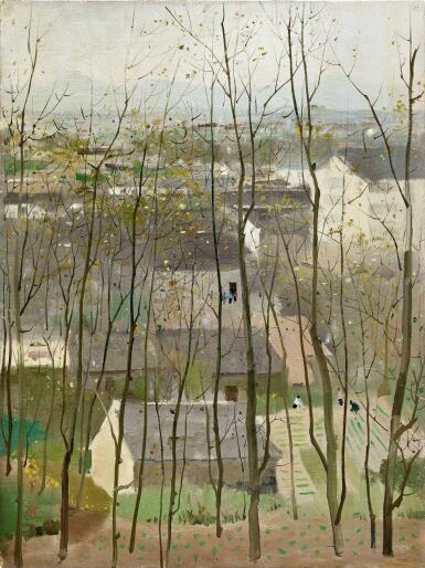 Wu Guanzhong, Wu Guanzhong 吳冠中 | Cooking Smokes from Houses 萬戶炊煙