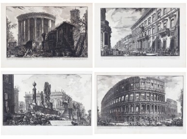 Four plates from Vedute di Roma (Hind 24, 39, 57, 61) | Quatre planches des Vedute di Roma (Hind 24, 39, 57, 61)