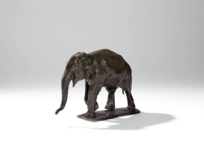 'ÉLÉPHANT D'ASIE EN MARCHE (PETIT MODÈLE)', CIRCA 1909-1910