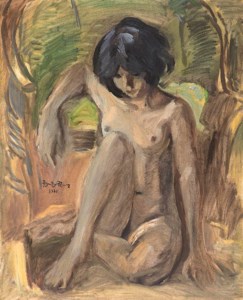 Seated nude