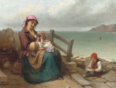 Mother and Child by the Seaside