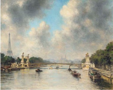 Le Pont Alexandre III et la Tour Eiffel, Paris