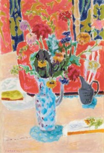 Bouquet de fleurs en rouge