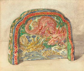 Old Japanese Screen of Imari Ware
