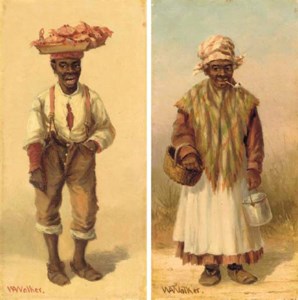 Crab Seller; and Woman with Pipe: A Pair of Works