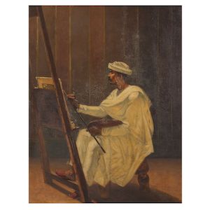 William James Müller (British, 1812-1845) Portrait of an Egyptian artist