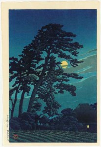 Magome no tsuki (Moon at Magome), from the series Tokyo nijukkei (Twenty views of Tokyo), 1930 Minobusan Kuonji (Kuonji Temple, Mount Minobu), 1930.9