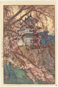 Hirosaki-jo/Hirosaki Castle , from the series Sakura hachidai (Eight views of cherry blossoms), 1935 Sekichozan [Mount Sekicho], 1940 Miho/Fujiyama from Miho , 1935