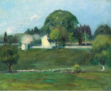 White House in a landscape