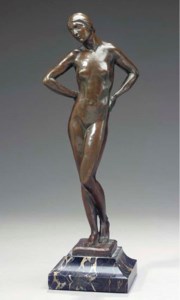 Standing nude