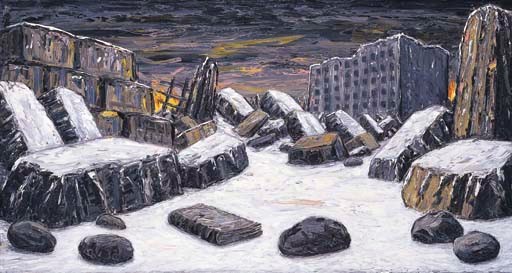 Painting (Winter Landscape with Burning City)