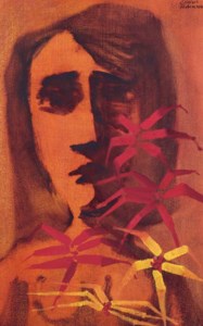Girl with Poinsettia