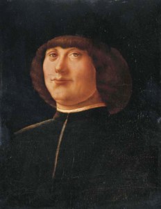Portrait of a gentleman, bust-length, in a black coat and black cap