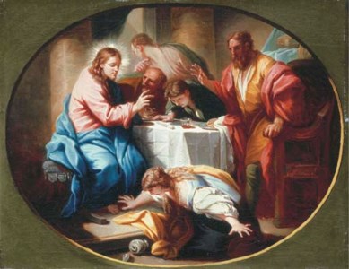 Christ in the House of Simon the Pharisee, in a feigned oval