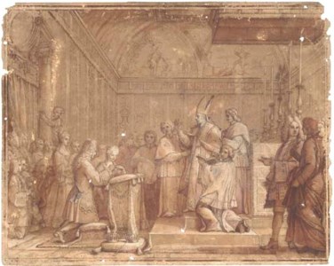 The marriage of Prince James Stuart, the Old Pretender, and Princess Maria Clementina Sobieska
