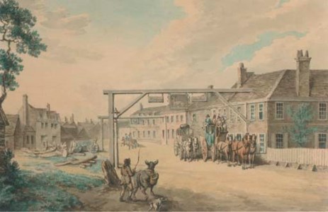 Coaches and horses before the White Hart Inn