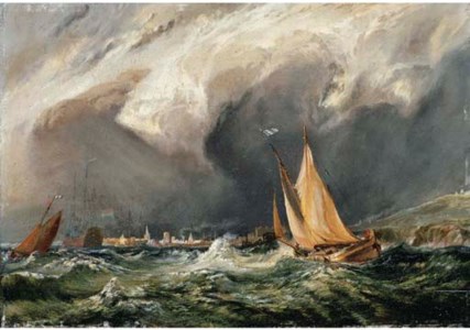 Squall off the Dutch coast