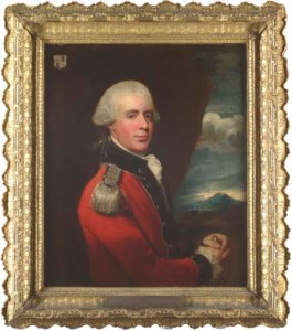 Portrait of Henry Belasyse, 2nd Earl Fauconberg (1743-1802), half-length, in uniform, in a landscape