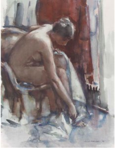 A seated nude