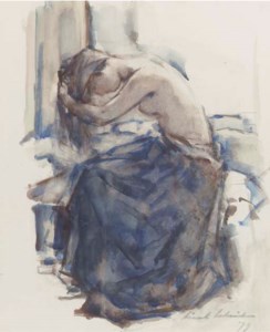 A seated nude
