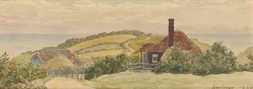 Cottage on headland near Hastings, early morning