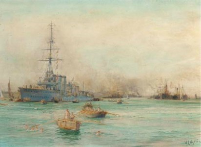 H.M.S. Undaunted at Harwich