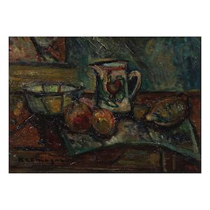 Pinchus Krémègne (Belarusian/French, 1890-1981) Still life with jug