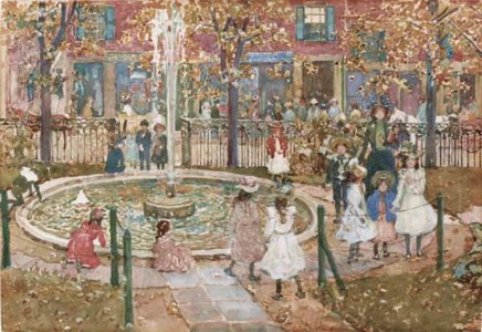 Maurice Prendergast, Courtyard, West End Library, Boston