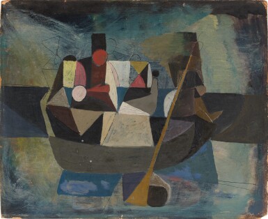Kahnfahrt (Studie zu Bergung I) (Barge trip (Study for Salvage I))