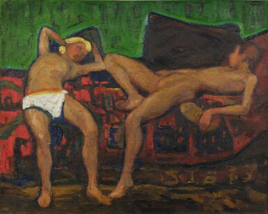 Zwei ruhende Akte (Two dormant nudes)