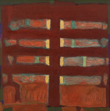 Ahmad Sadali 阿曼德·薩達利 | Batang-batang merah bata dan sisa-sisa emas (Brick-red blocks and remnants of gold) 紅磚圖案與金色