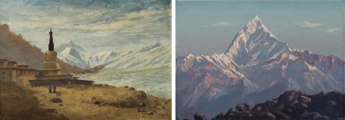 Mt. Everest and Rongbuk Monastery; Machapuchare at Dawn
