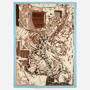 Frank Stella, Swan Engraving Framed II (from the Swan Engraving series)