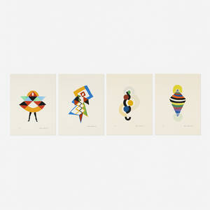 Sonia Delaunay, Robe-toupie, Rio; Danse, rythme sans fin; Jazz; Carnaval (four works)