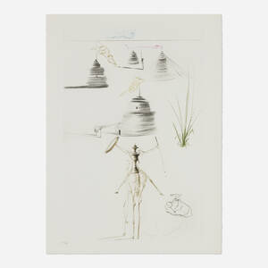 Salvador Dalí, Le camp du roi Marc (from the Tristan et Iseult portfolio)
