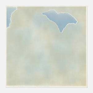 Joe Goode, Untitled (blue paper clouds)