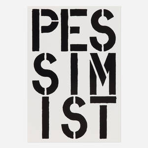 Christopher Wool, Pessimist (page from Black Book)