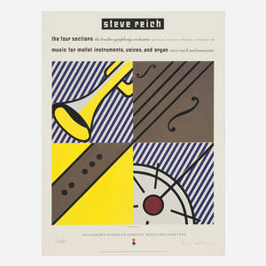 Roy Lichtenstein, Steve Reich, "The Four Sections" (Promotional Poster)