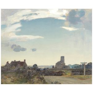 Sir John Alfred Arnesby Brown, RA (British, 1866-1955) The Cross Roads, Haddiscoe (Painted circa 1925)
