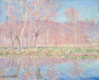 Claude Monet, Arbres au bord de l'eau, printemps à Giverny