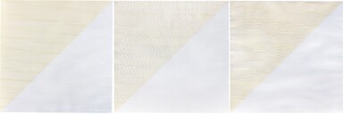 i, ii : Untitled ; iii : Horizontal Not Straight Lines from a Diagonal Left: Yellow Right: Pencil 