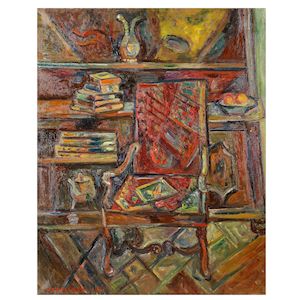 Pinchus Krémègne (Belarusian/French, 1890-1981) Painter's armchair in his studio on rue François Guibert