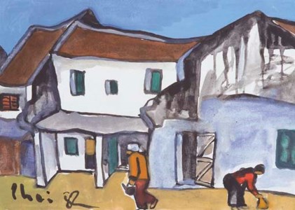 Street scene with people