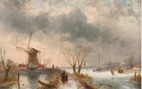 A frozen winter landscape