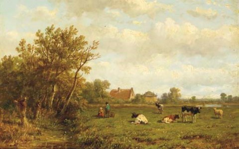 Cows in a meadow