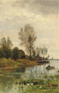 Rowing down the river