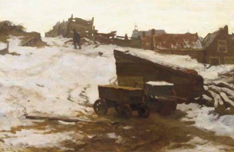 Winter: Scheveningen beach in the snow