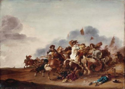 A cavalry skirmish