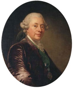 Portrait of a gentleman, bust-length, in a velvet jacket with a green medal-ribbon